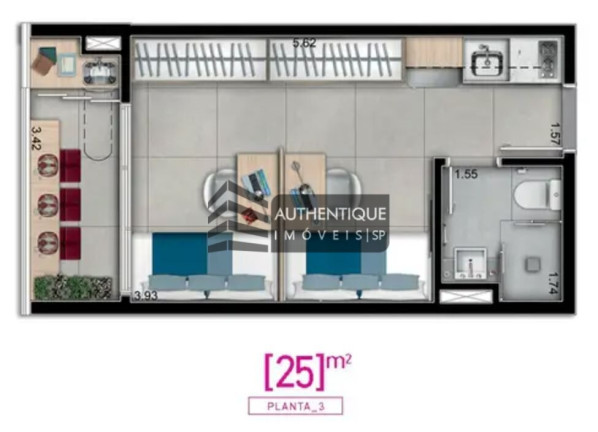 Imagem Imóvel com 1 Quarto à Venda, 25 m² em Indianópolis - São Paulo