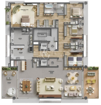 Apartamento com 4 Quartos à Venda, 382 m² em Bela Vista - Porto Alegre