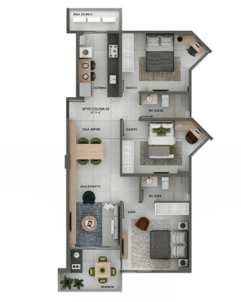Imagem Apartamento com 3 Quartos à Venda, 88 m² em Jardim Cidade Universitária - João Pessoa