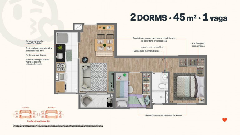 Imagem Apartamento com 2 Quartos à Venda, 45 m² em Vila Andrade - São Paulo Imagem Apartamento com 2 Quartos à Venda, 45 m² em Vila Andrade - São Paulo