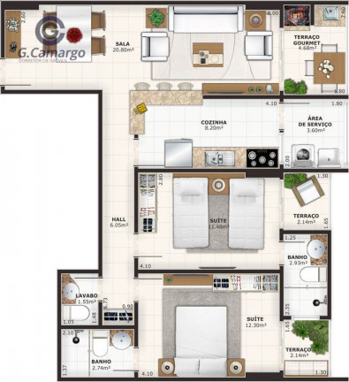 Imagem Apartamento com 2 Quartos à Venda, 88 m² em Guilhermina - Praia Grande Imagem Apartamento com 2 Quartos à Venda, 88 m² em Guilhermina - Praia Grande