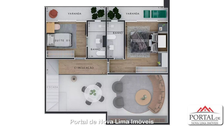 Imagem Apartamento com 2 Quartos à Venda, 66 m² em Alphaville Lagoa Dos Ingleses - Nova Lima Imagem Apartamento com 2 Quartos à Venda, 66 m² em Alphaville Lagoa Dos Ingleses - Nova Lima