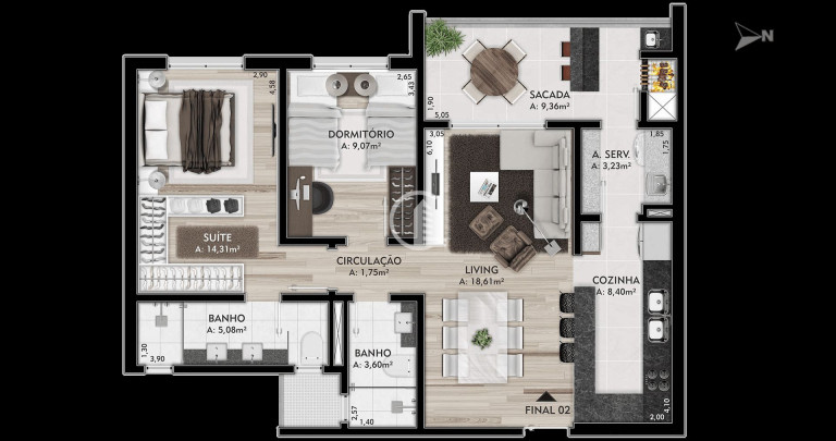 Imagem Apartamento com 2 Quartos à Venda, 85 m² em Panazzolo - Caxias Do Sul Imagem Apartamento com 2 Quartos à Venda, 85 m² em Panazzolo - Caxias Do Sul
