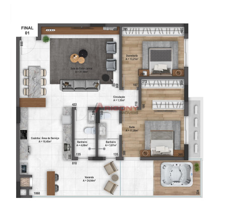 Imagem Apartamento com 2 Quartos à Venda, 122 m² em Nossa Senhora Do Rosário - Santa Maria Imagem Apartamento com 2 Quartos à Venda, 122 m² em Nossa Senhora Do Rosário - Santa Maria