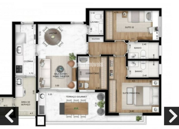 Apartamento com 3 Quartos à Venda, 100 m² em Jardim Guedala - São Paulo