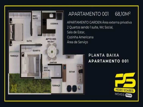 Imagem Apartamento com 2 Quartos à Venda, 68 m² em Jardim São Paulo - João Pessoa