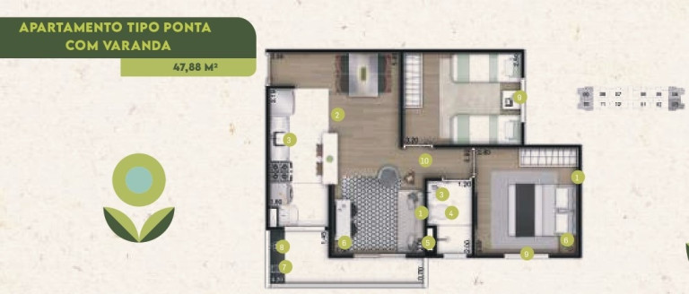 Imagem Imóvel com 2 Quartos à Venda, 47 m² em Guaporé - Ribeirão Preto