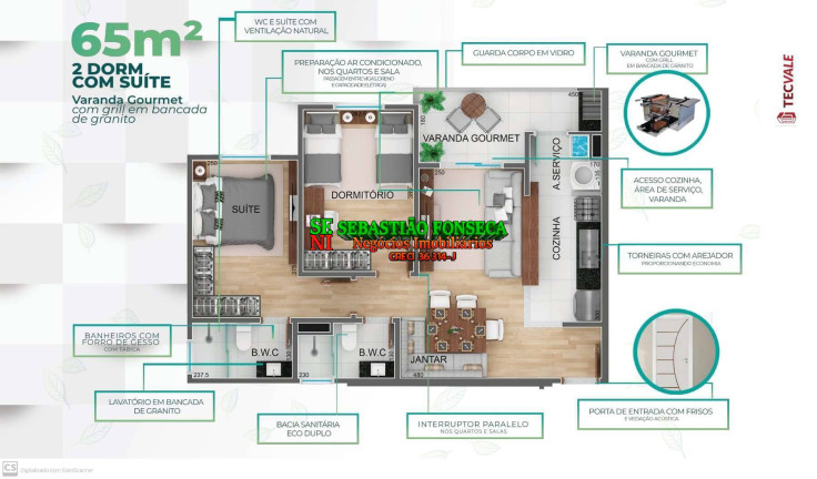 Imagem Apartamento com 2 Quartos à Venda, 65 m² em Loteamento Villa Branca - Jacareí Imagem Apartamento com 2 Quartos à Venda, 65 m² em Loteamento Villa Branca - Jacareí
