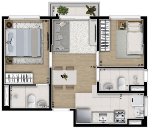 Imagem Apartamento com 2 Quartos à Venda, 40 m² em Freguesia Do ó - São Paulo