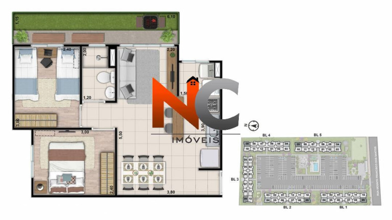 Imagem Apartamento com 2 Quartos à Venda, 41 m² em Campo Grande - Rio De Janeiro Imagem Apartamento com 2 Quartos à Venda, 41 m² em Campo Grande - Rio De Janeiro