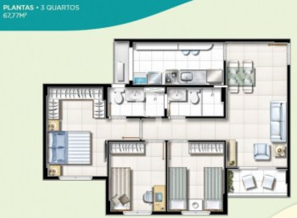 Imagem Apartamento com 3 Quartos à Venda, 67 m² em Itapuã - Salvador Imagem Apartamento com 3 Quartos à Venda, 67 m² em Itapuã - Salvador