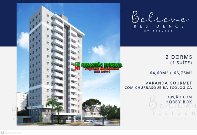 Apartamento com 2 Quartos à Venda, 64 m² em Jardim Ismênia - São José Dos Campos