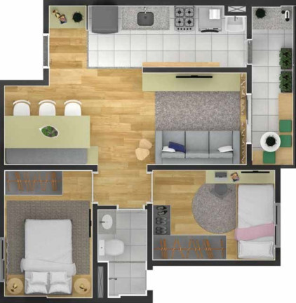 Imagem Apartamento com 2 Quartos à Venda, 46 m² em Campestre - Santo André Imagem Apartamento com 2 Quartos à Venda, 46 m² em Campestre - Santo André