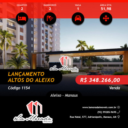Apartamento com 2 Quartos à Venda, 51 m² em Aleixo - Manaus