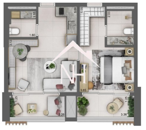 Imagem Apartamento com 1 Quarto à Venda, 52 m² em Campo Belo - São Paulo