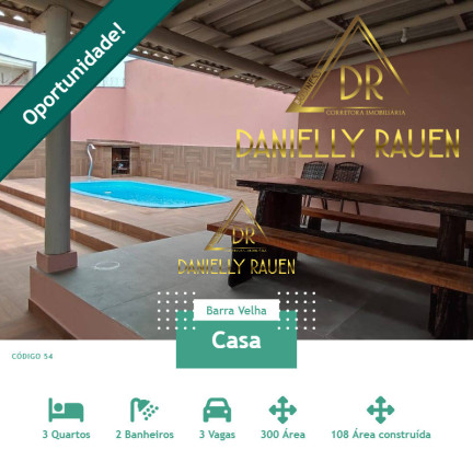 Casa com 3 Quartos à Venda, 300 m² em Itajuba - Barra Velha