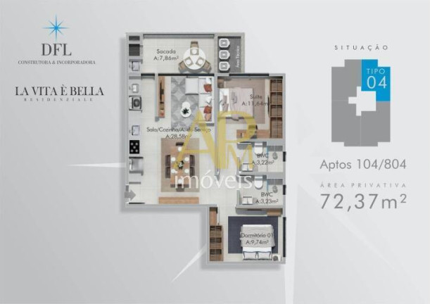 Imagem Apartamento com 2 Quartos à Venda, 72 m² em Centro - Biguaçu Imagem Apartamento com 2 Quartos à Venda, 72 m² em Centro - Biguaçu