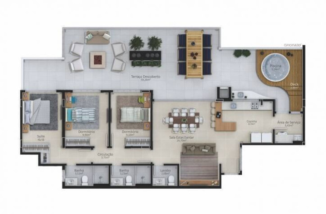 Imagem Apartamento com 2 Quartos à Venda, 87 m² em Jurere - Florianópolis