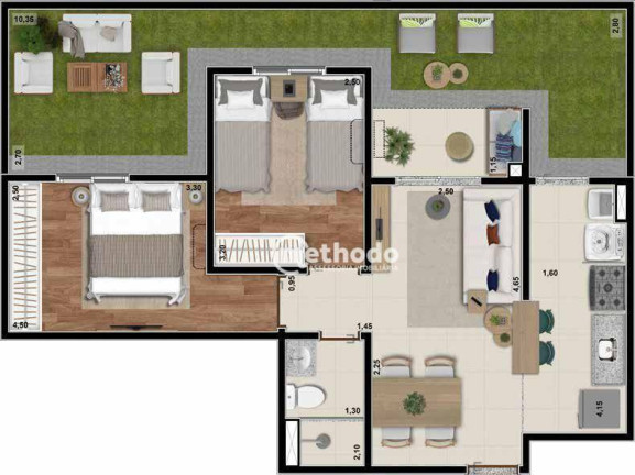 Imagem Apartamento com 2 Quartos à Venda, 56 m² em Mansões Santo Antônio - Campinas Imagem Apartamento com 2 Quartos à Venda, 56 m² em Mansões Santo Antônio - Campinas