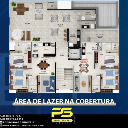 Imagem Apartamento com 2 Quartos à Venda, 50 m² em João Paulo Ii - João Pessoa