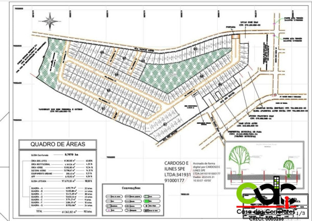 Terreno à Venda, 285 m² em Centro - Fama