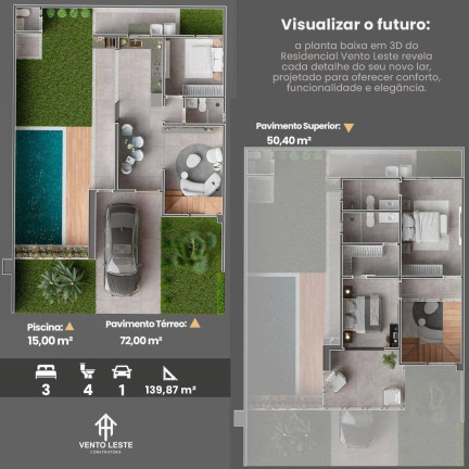 Imagem Sobrado com 3 Quartos à Venda, 140 m² em D' Ville - Porto Seguro Imagem Sobrado com 3 Quartos à Venda, 140 m² em D' Ville - Porto Seguro