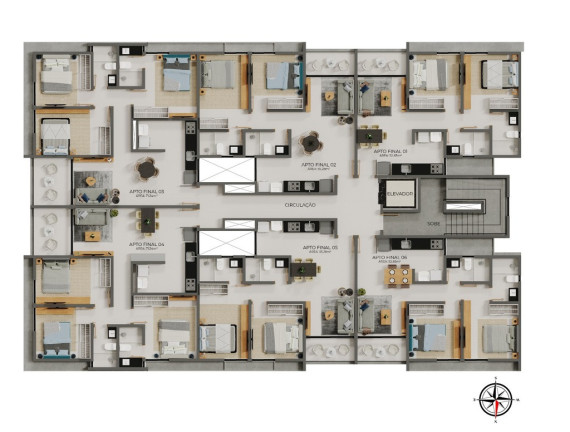 Imagem Apartamento com 3 Quartos à Venda, 71 m² em Poço - Cabedelo