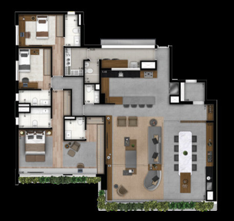 Imagem Apartamento com 4 Quartos à Venda, 201 m² em Brooklin Novo - São Paulo Imagem Apartamento com 4 Quartos à Venda, 201 m² em Brooklin Novo - São Paulo