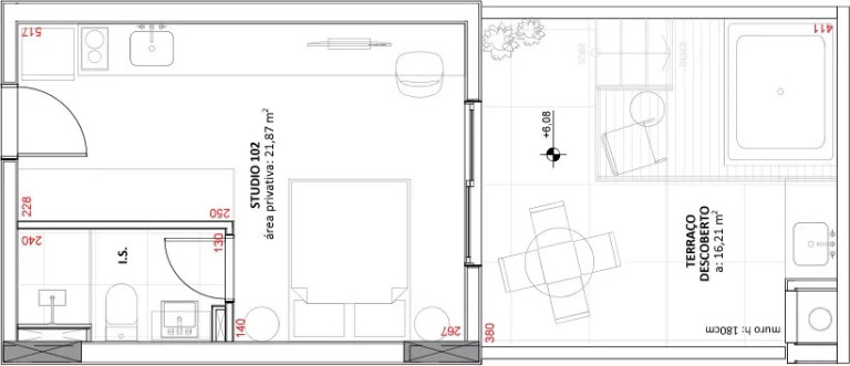 Imagem Imóvel com 1 Quarto à Venda, 30 m² em Bigorrilho - Curitiba