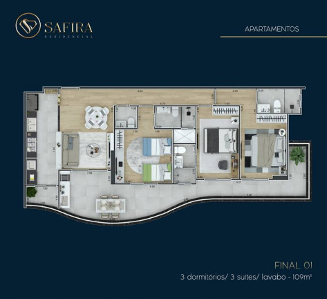 Imagem Apartamento com 3 Quartos à Venda, 109 m² em Guilhermina - Praia Grande Imagem Apartamento com 3 Quartos à Venda, 109 m² em Guilhermina - Praia Grande