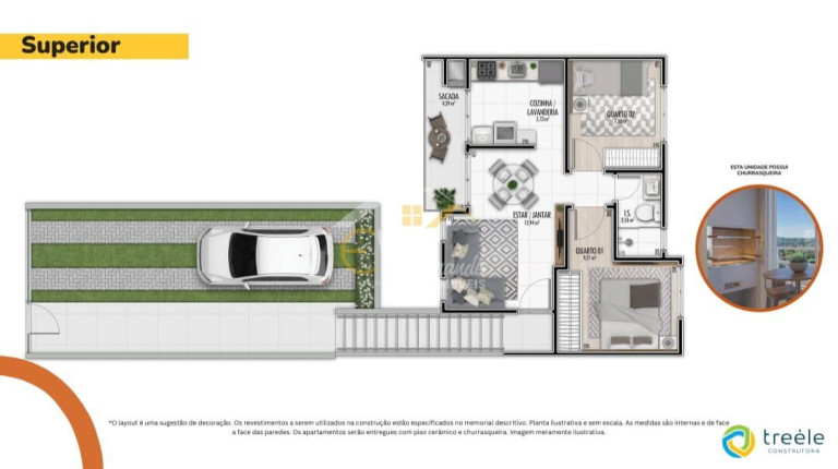 Imagem Casa com 2 Quartos à Venda, 48 m² em Santa Cândida - Curitiba Imagem Casa com 2 Quartos à Venda, 48 m² em Santa Cândida - Curitiba