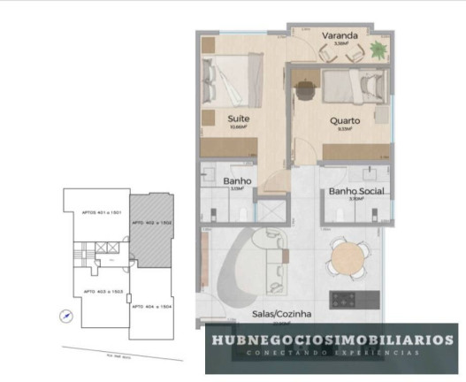 Imagem Apartamento com 2 Quartos à Venda, 62 m² em Centro - Montes Claros Imagem Apartamento com 2 Quartos à Venda, 62 m² em Centro - Montes Claros
