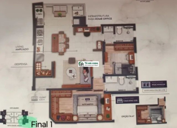Imagem Imóvel com 2 Quartos à Venda, 74 m² em Floradas De São José - São José Dos Campos Imagem Imóvel com 2 Quartos à Venda, 74 m² em Floradas De São José - São José Dos Campos