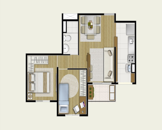 Imagem Apartamento com 3 Quartos à Venda, 63 m² em Vila Diadema - Diadema