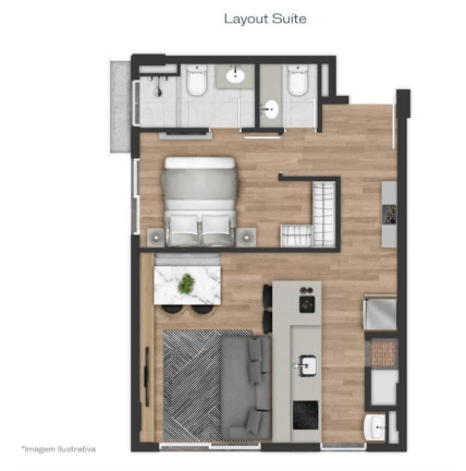 Imagem Imóvel com 1 Quarto à Venda, 45 m² em Jardim Botânico - Porto Alegre