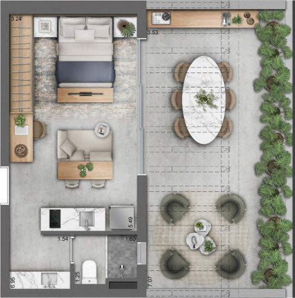 Imagem Imóvel com 1 Quarto à Venda, 34 m² em Azenha - Porto Alegre