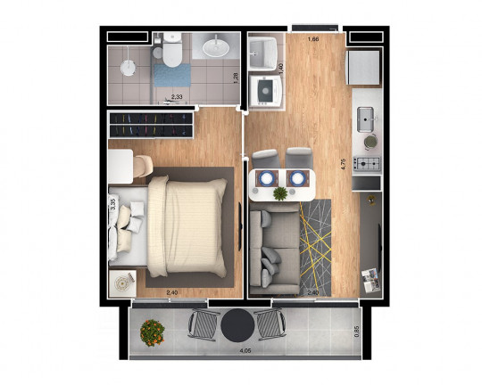 Imagem Imóvel com 2 Quartos à Venda, 35 m² em Brás - São Paulo