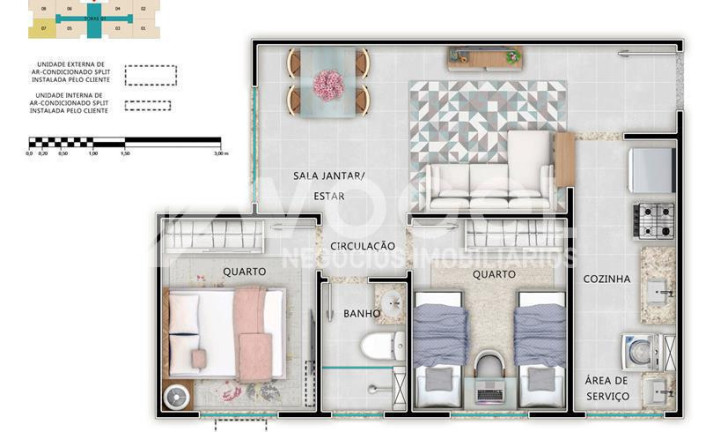 Imagem Apartamento com 2 Quartos à Venda, 45 m² em Rubem Berta - Porto Alegre Imagem Apartamento com 2 Quartos à Venda, 45 m² em Rubem Berta - Porto Alegre
