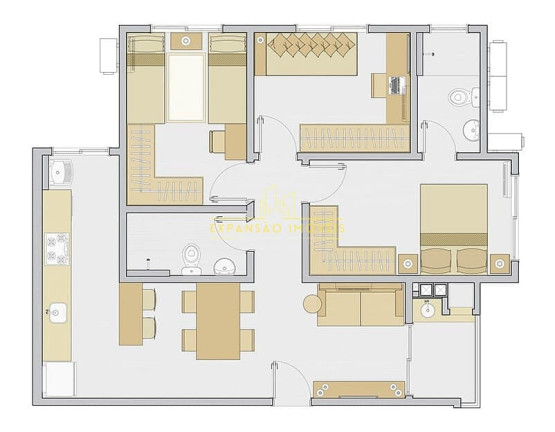 Imagem Apartamento com 3 Quartos à Venda, 69 m² em Nova Palhoça - Palhoça
