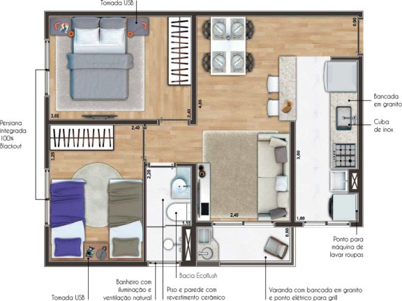 Imagem Apartamento com 2 Quartos à Venda, 48 m² em Centro - São Bernardo Do Campo Imagem Apartamento com 2 Quartos à Venda, 48 m² em Centro - São Bernardo Do Campo