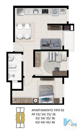 Imagem Apartamento com 2 Quartos à Venda, 58 m² em Pedro Moro - São José Dos Pinhais Imagem Apartamento com 2 Quartos à Venda, 58 m² em Pedro Moro - São José Dos Pinhais