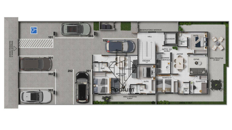 Imagem Apartamento com 3 Quartos à Venda, 105 m² em Bessa - João Pessoa