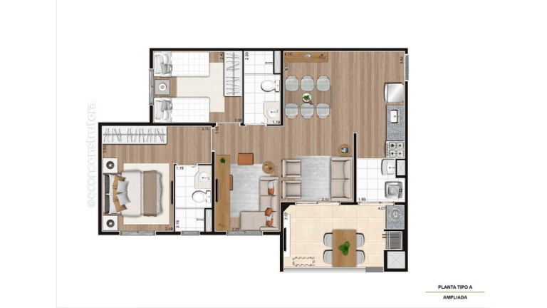 Imagem Imóvel com 3 Quartos à Venda, 67 m² em Campestre - Santo André