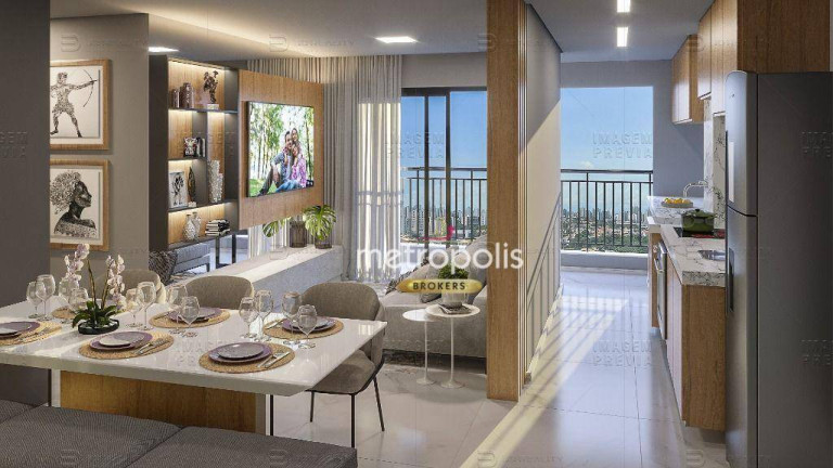 Imagem Apartamento com 2 Quartos à Venda, 56 m² em Jardim - Santo André