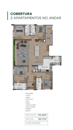 Imagem Apartamento com 2 Quartos à Venda, 75 m² em Centro - Cascavel