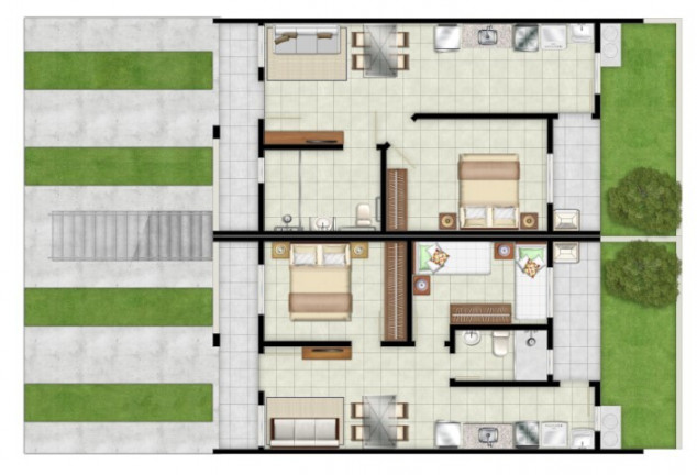 Imagem Casa de Condomínio com 2 Quartos à Venda, 49 m² em Campo Novo - Porto Alegre Imagem Casa de Condomínio com 2 Quartos à Venda, 49 m² em Campo Novo - Porto Alegre