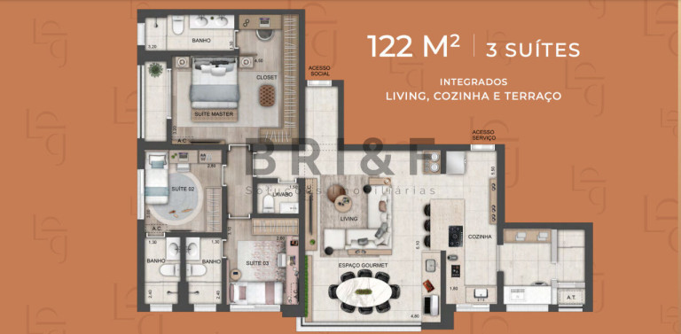 Imagem Apartamento com 3 Quartos à Venda, 122 m² em Brooklin - São Paulo Imagem Apartamento com 3 Quartos à Venda, 122 m² em Brooklin - São Paulo