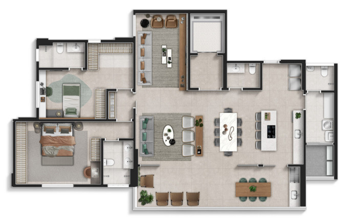 Imagem Apartamento com 3 Quartos à Venda, 164 m² em Park Lozandes - Goiânia