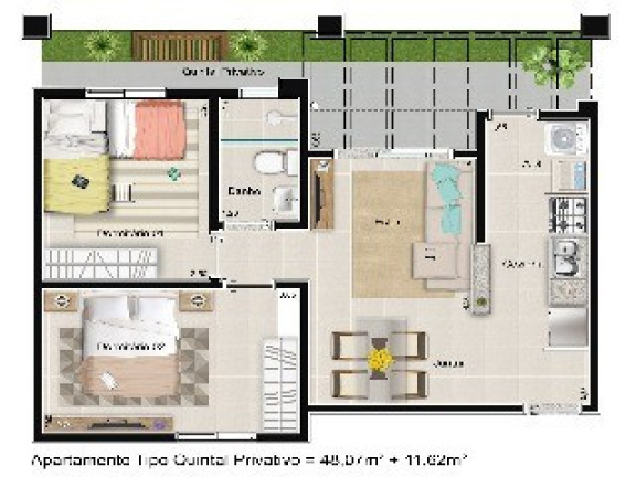Imagem Imóvel com 2 Quartos à Venda, 68 m² em Bonfim Paulista - Sao Fernando - Ribeirão Preto