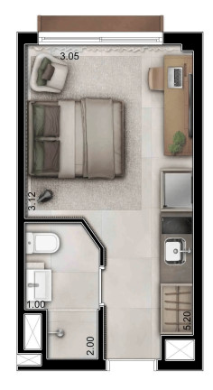 Imagem Imóvel com 1 Quarto à Venda, 18 m² em Vila Nova Conceição - São Paulo